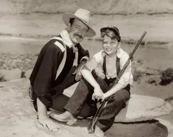 Patrick Wayne and John Wayne