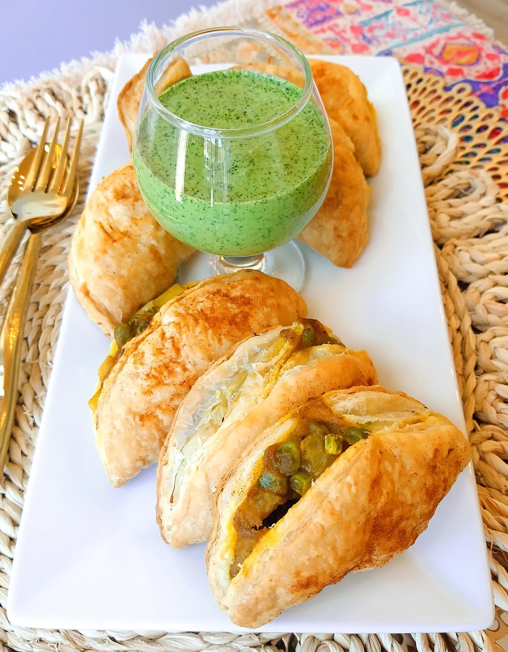 Puff Pastry Vegan Samosas with Mint Chutney Vanguard of Hollywood